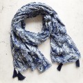 Paisley Blue Scarf