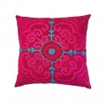 Fuchsia Suzani Cushion Cover